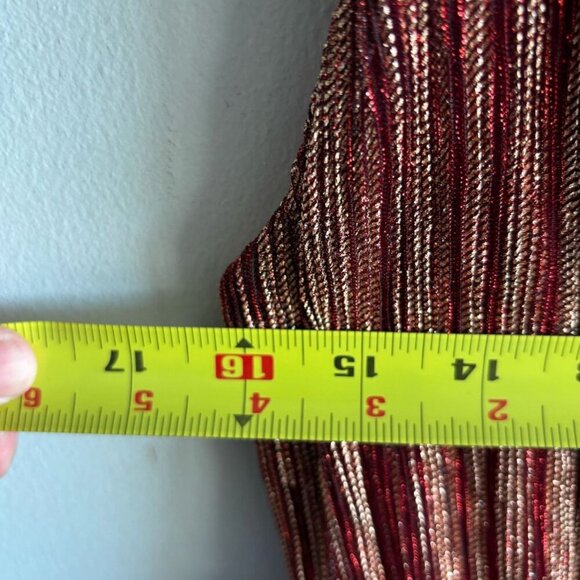 Deeelly Women Sleeve Less Maxi Towered Style Zip At The Back Dress Copper Size M - Picture 3 of 11